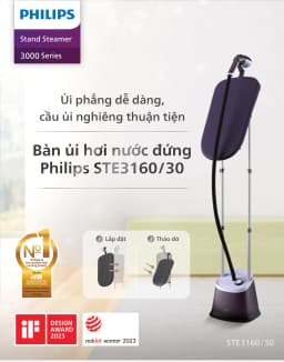 So sánh giá Bàn ủi hơi nước đứng Philips STE3160/30 2000W - Tìm sản phẩm giá rẻ nhất - Ảnh 1