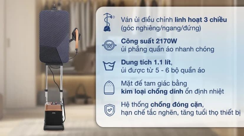 So sánh giá Bàn ủi hơi nước đứng Tefal IXEO Power QT2020E0 2170W - Tìm sản phẩm giá rẻ nhất - Ảnh 6