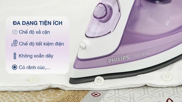 So sánh giá Bàn ủi hơi nước Philips DST1040/30 2000W rẻ nhất? - Ảnh 7