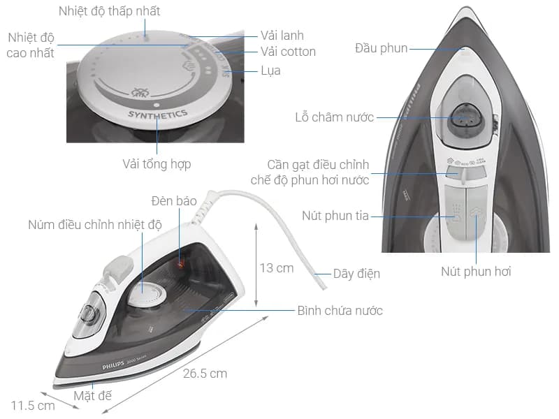 Bàn ủi hơi nước Philips DST2020/90 2000W - Giá rẻ nhất hôm nay - Ảnh 16