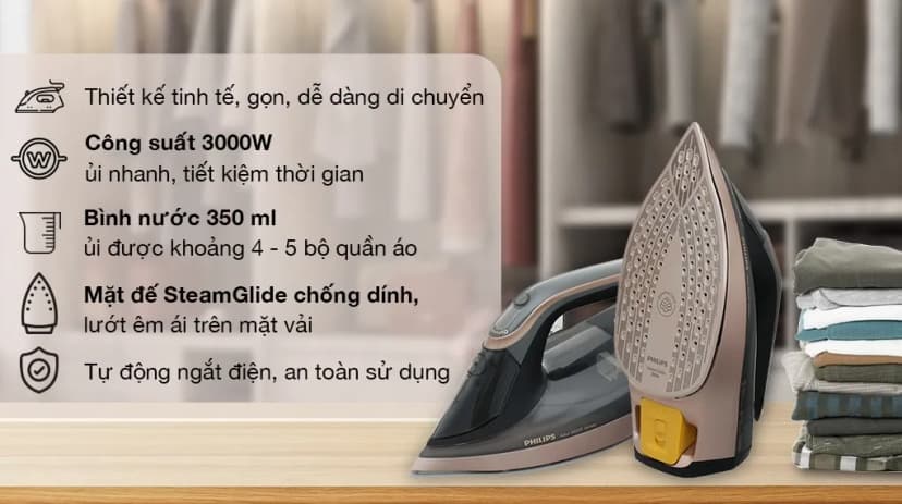 So sánh giá Bàn ủi hơi nước Philips DST8041/80 3000W - Tìm sản phẩm giá rẻ nhất - Ảnh 5