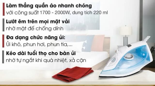 So sánh giá Bàn ủi hơi nước Philips GC1740 2000W rẻ nhất? - Ảnh 13