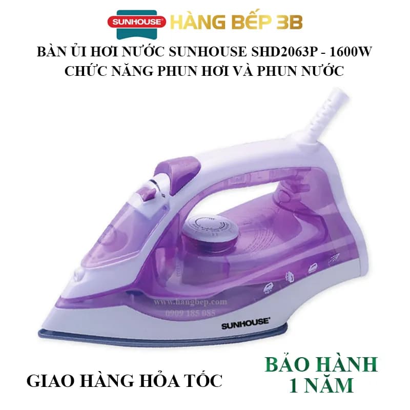 So sánh giá Bàn ủi hơi nước Sunhouse SHD2063P 1600W - Tìm sản phẩm giá rẻ nhất - Ảnh 8