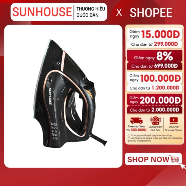 Bàn ủi hơi nước Sunhouse SHD2070 2000W - Ảnh 7