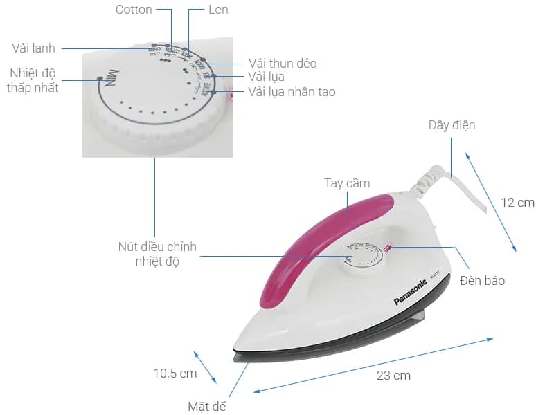 So sánh giá Bàn ủi khô Panasonic NI-317TVRA 1000W - Tìm sản phẩm giá rẻ nhất - Ảnh 6