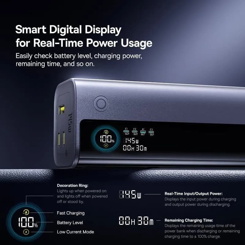 Pin sạc dự phòng 20000mAh Type C PD QC 3.0 145W Baseus EnerGeek GR11 kèm Cáp Dây Rút Type C - Giá rẻ nhất hôm nay - Ảnh 8