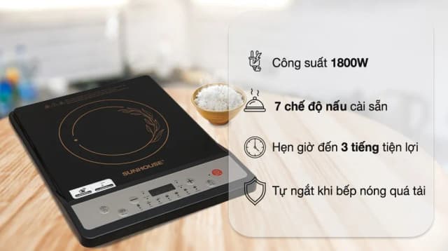So sánh giá Bếp từ đơn Sunhouse SHD6159 1800W rẻ nhất? - Ảnh 5