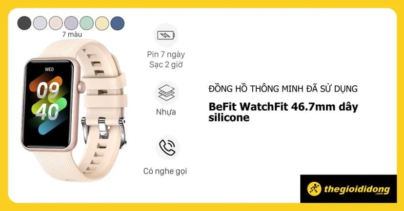 So sánh giá BeFit WatchFit 46.7mm dây silicone - Tìm sản phẩm giá rẻ nhất - Ảnh 6