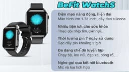 So sánh giá Đồng hồ thông minh BeFit WatchS 45mm dây silicone - Tìm sản phẩm giá rẻ nhất - Ảnh 8