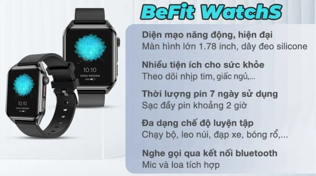 Top 1 so sánh giá Đồng hồ thông minh BeFit WatchS 45mm dây silicone - Tìm sản phẩm giá rẻ nhất - Ảnh 8
