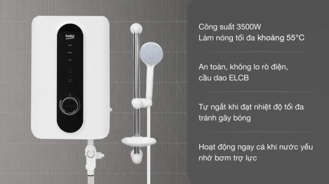 Top 1 so sánh giá Máy nước nóng trực tiếp Beko 3500W BWI35S2D-213 - Tìm sản phẩm giá rẻ nhất - Ảnh 2
