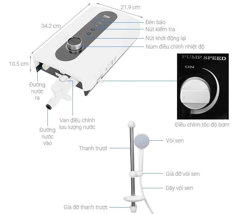 So sánh giá Máy nước nóng trực tiếp Beko 3500W BWI35S2D-213 - Tìm sản phẩm giá rẻ nhất - Ảnh 17