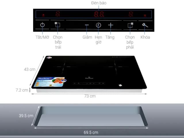 So sánh giá Bếp từ đôi âm BlueStone ICB-6818 4000W rẻ nhất? - Ảnh 4