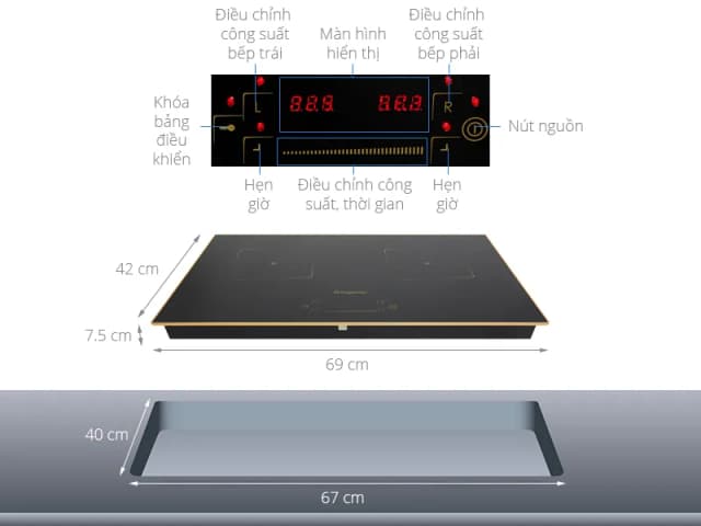 So sánh giá Bếp từ đôi âm Kangaroo KG438I 3500W rẻ nhất? - Ảnh 3