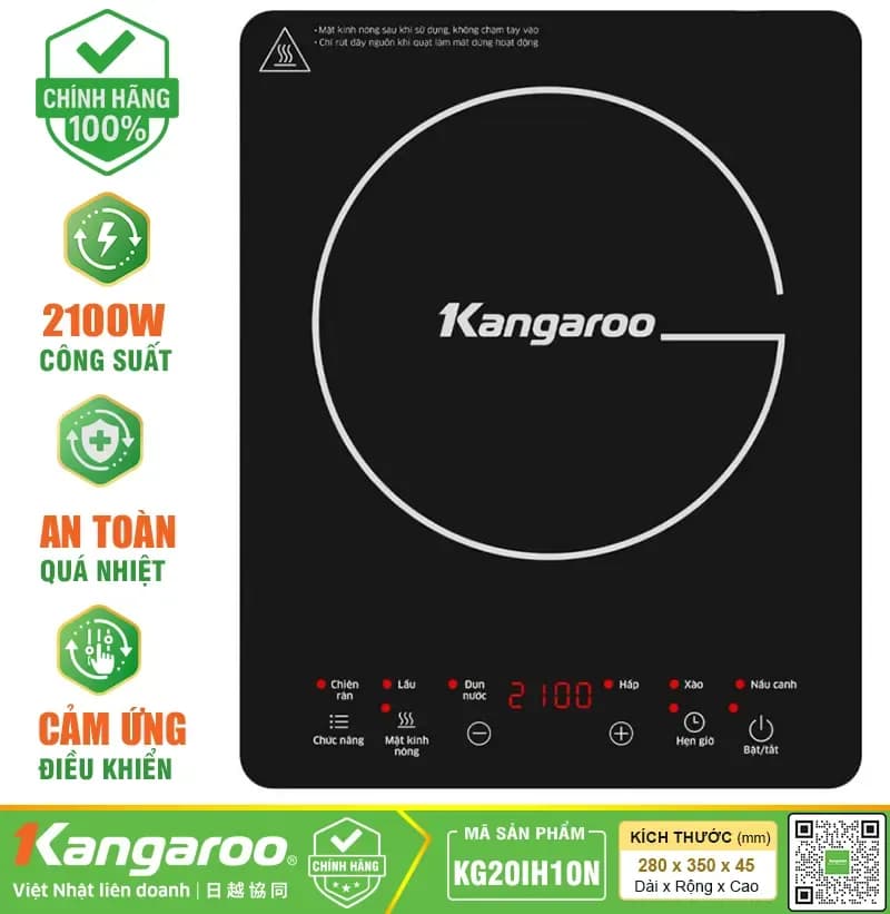 So sánh giá Bếp điện từ đơn Kangaroo KG20IH10N 2100W - Tìm sản phẩm giá rẻ nhất - Ảnh 3