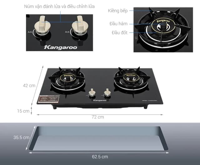 So sánh giá Bếp ga âm Kangaroo KGGS72G5U rẻ nhất? - Ảnh 2