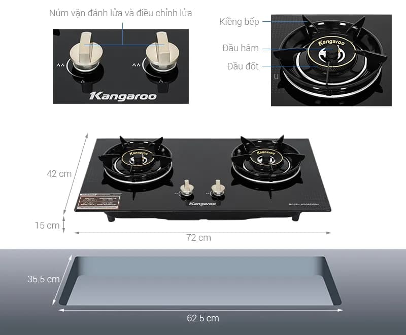 So sánh giá Bếp ga âm Kangaroo KGGS72G5U - Tìm sản phẩm giá rẻ nhất - Ảnh 2