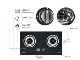 Bếp ga âm Sakura SG-M522GB - Giá rẻ nhất hôm nay - Ảnh 8