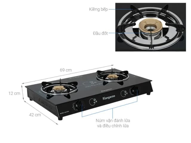 So sánh giá Bếp ga đôi Kangaroo KG207G rẻ nhất? - Ảnh 7