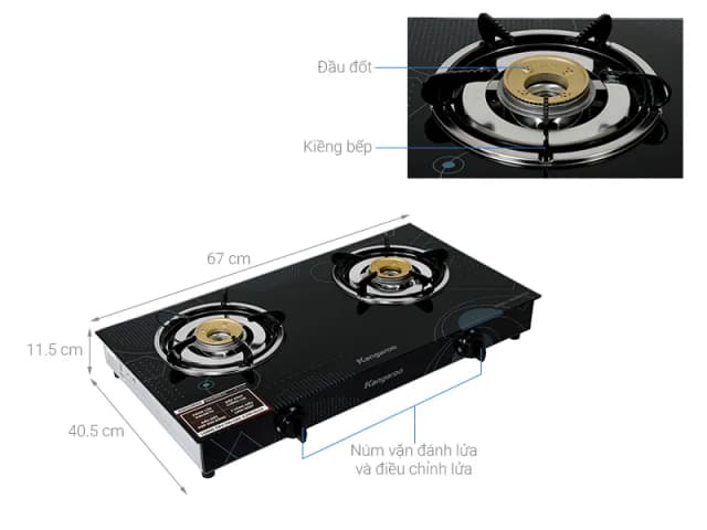 So sánh giá Bếp ga đôi Kangaroo KGGS67G2 rẻ nhất? - Ảnh 6