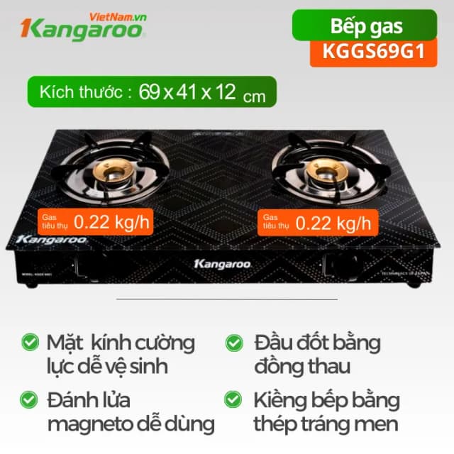 So sánh giá Bếp ga đôi Kangaroo KGGS69G6 rẻ nhất? - Ảnh 12