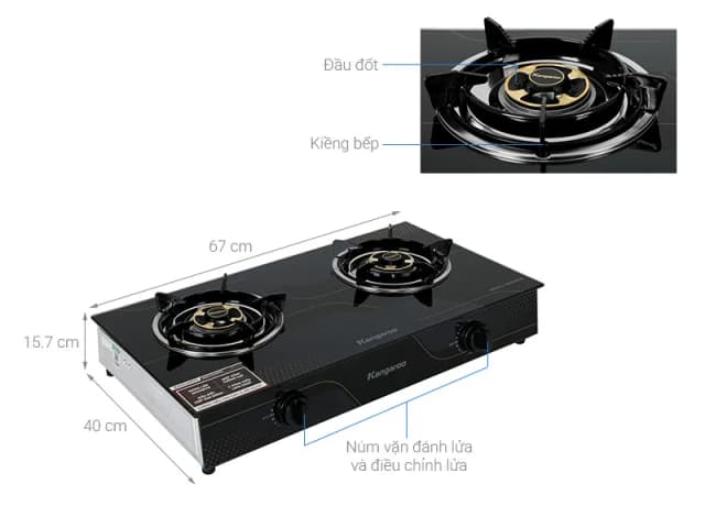 So sánh giá Bếp ga đôi Kangaroo KGGS69G6 rẻ nhất? - Ảnh 5