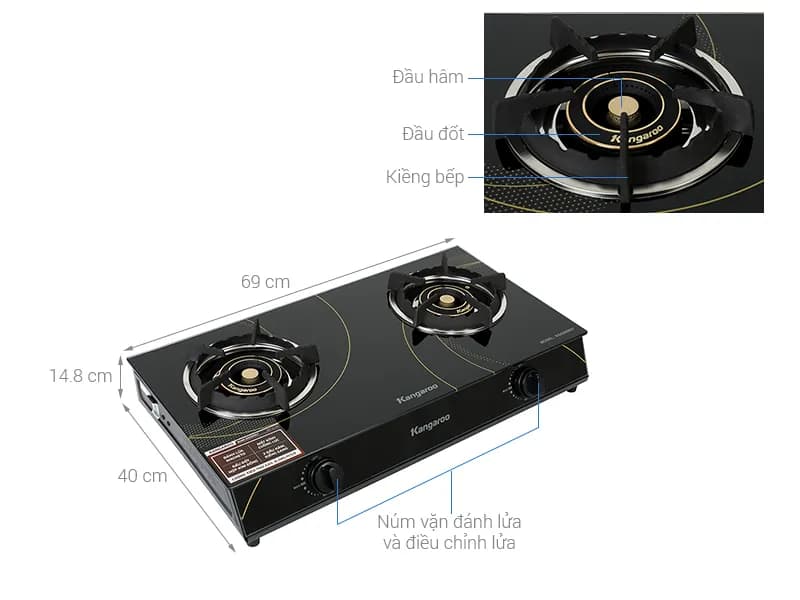 So sánh giá Bếp ga đôi Kangaroo KGGS69G7 - Tìm sản phẩm giá rẻ nhất - Ảnh 7