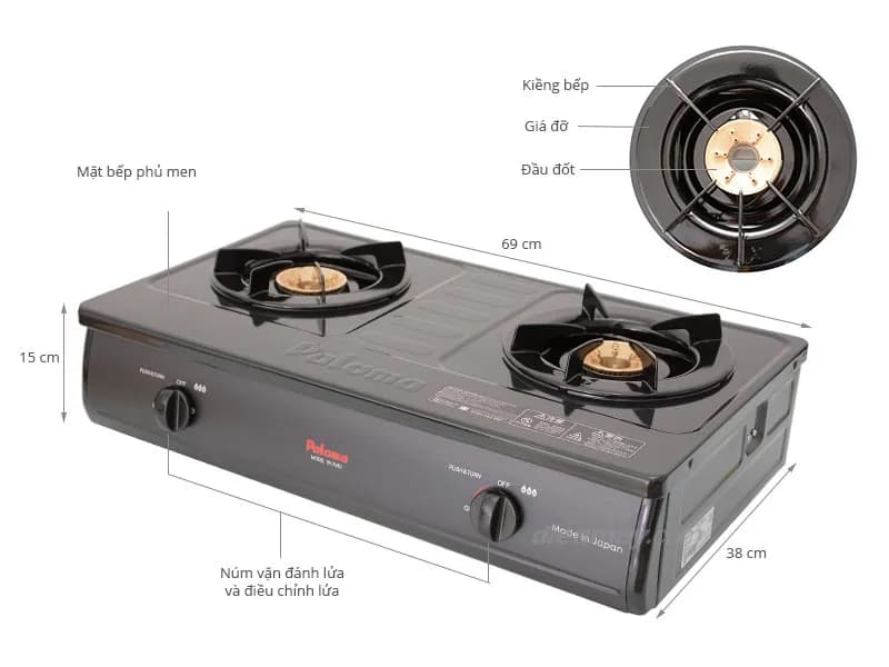 So sánh giá Bếp ga đôi Paloma PA-7MEJ - Tìm sản phẩm giá rẻ nhất - Ảnh 3