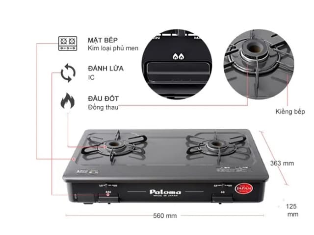 So sánh giá Bếp ga đôi Paloma PA-J61PE (BR) rẻ nhất? - Ảnh 12