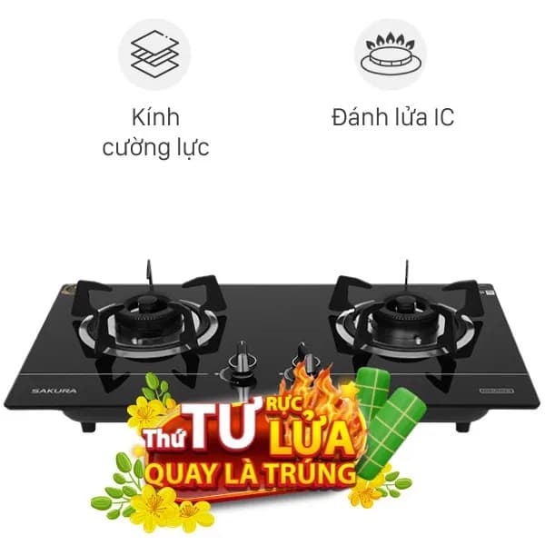 So sánh giá Bếp ga đôi Sakura SA-D602BG rẻ nhất? - Ảnh 4