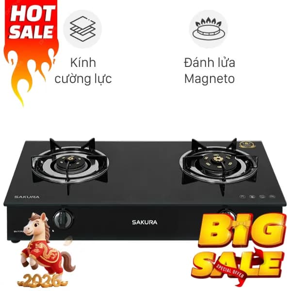 So sánh giá Bếp ga đôi Sakura SA-D602BG rẻ nhất? - Ảnh 6