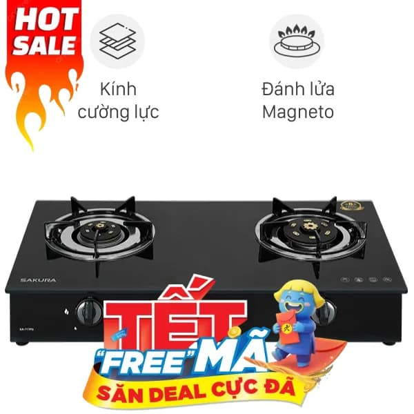 So sánh giá Bếp ga đôi Sakura SA-D802HG rẻ nhất? - Ảnh 4