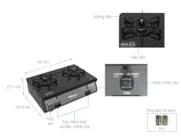 Bếp gas đôi Paloma PA-211B-R(VN) - Giá rẻ nhất hôm nay - Ảnh 4
