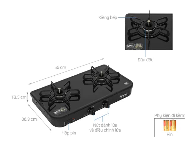 So sánh giá Bếp gas đôi Paloma PA-29B(VN) rẻ nhất? - Ảnh 6