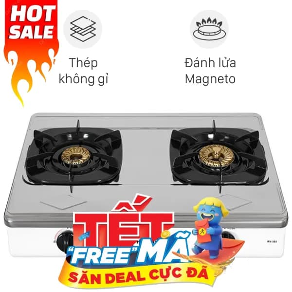 Bếp gas đôi Rinnai RV-365(SW)N - Giá rẻ nhất hôm nay - Ảnh 2
