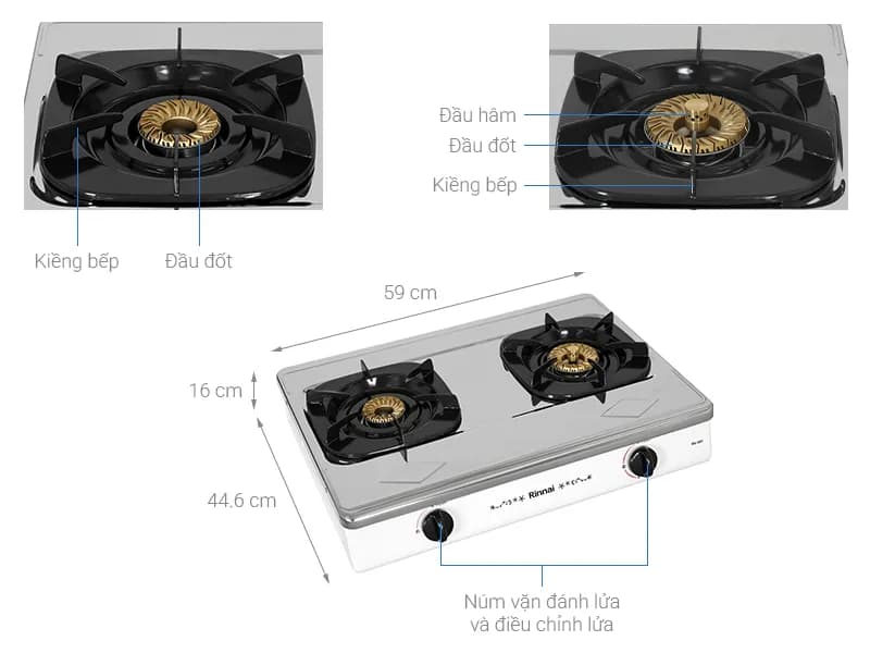 Bếp gas đôi Rinnai RV-365(SW)N - Giá rẻ nhất hôm nay - Ảnh 9