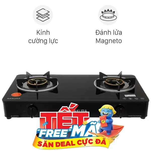 So sánh giá Bếp gas đôi Sakura SA-D302DS rẻ nhất? - Ảnh 3