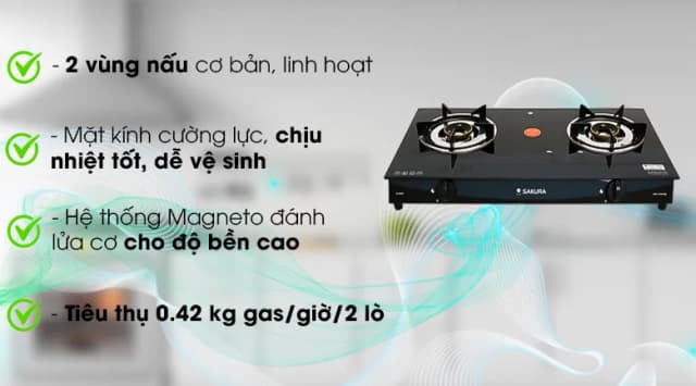 So sánh giá Bếp gas đôi Sakura SA-D302DS rẻ nhất? - Ảnh 8