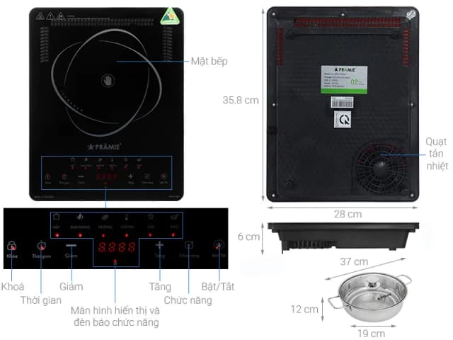 So sánh giá Bếp hồng ngoại đơn Pramie PRTH-1000 2200W rẻ nhất? - Ảnh 14