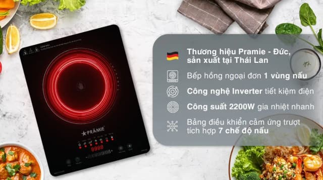 So sánh giá Bếp hồng ngoại đơn Pramie PRTH-1001 2200W rẻ nhất? - Ảnh 5