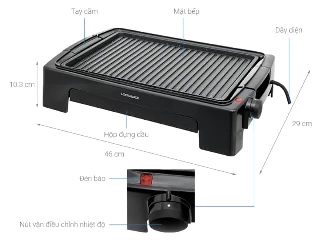 So sánh giá Bếp nướng điện Lock&Lock EJG311BLK rẻ nhất? - Ảnh 2