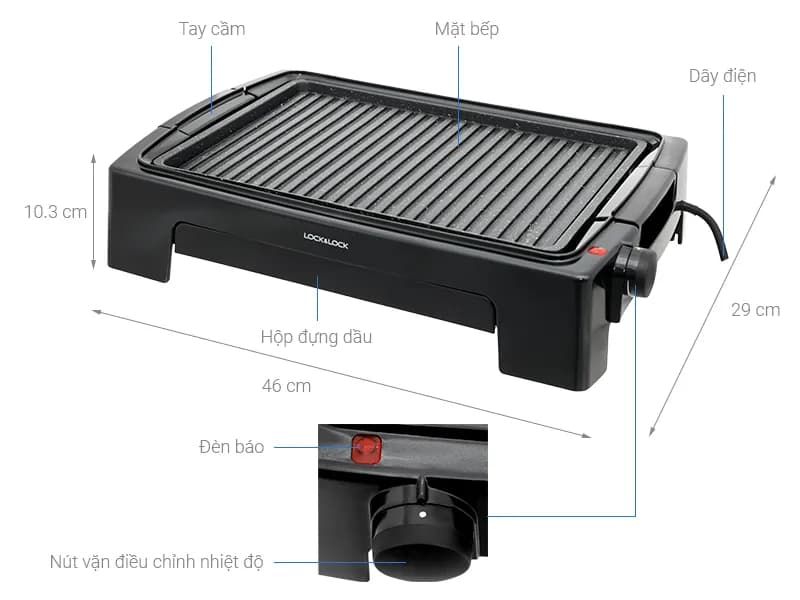 So sánh giá Bếp nướng điện Lock&Lock EJG311BLK - Tìm sản phẩm giá rẻ nhất - Ảnh 2