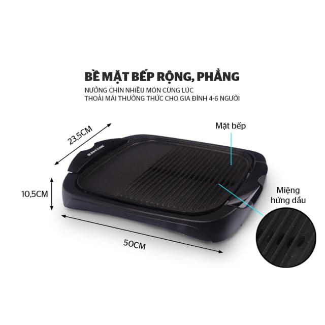 So sánh giá Bếp nướng điện Sunhouse SHD4602 rẻ nhất? - Ảnh 10