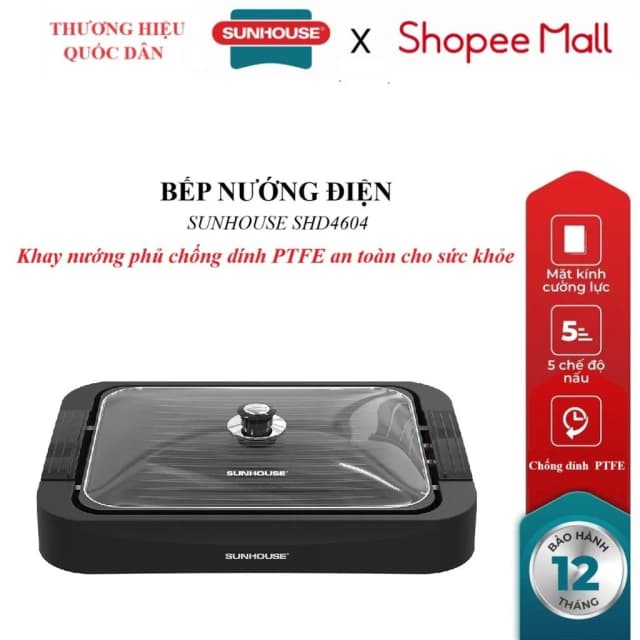 Top 1 so sánh giá Bếp nướng điện Sunhouse SHD4604 - Tìm sản phẩm giá rẻ nhất - Ảnh 2