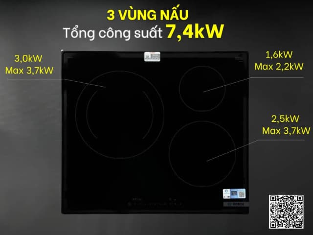 So sánh giá Bếp từ 3 vùng nấu âm Bosch PIJ61RHB1E 7400W rẻ nhất? - Ảnh 15