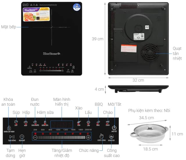 So sánh giá Bếp từ đơn BlueStone ICB-6731 2000W rẻ nhất? - Ảnh 11