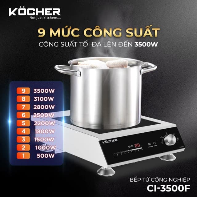 Top 1 so sánh giá Bếp từ công nghiệp Kocher CI-3500F 3500W - Tìm sản phẩm giá rẻ nhất - Ảnh 14