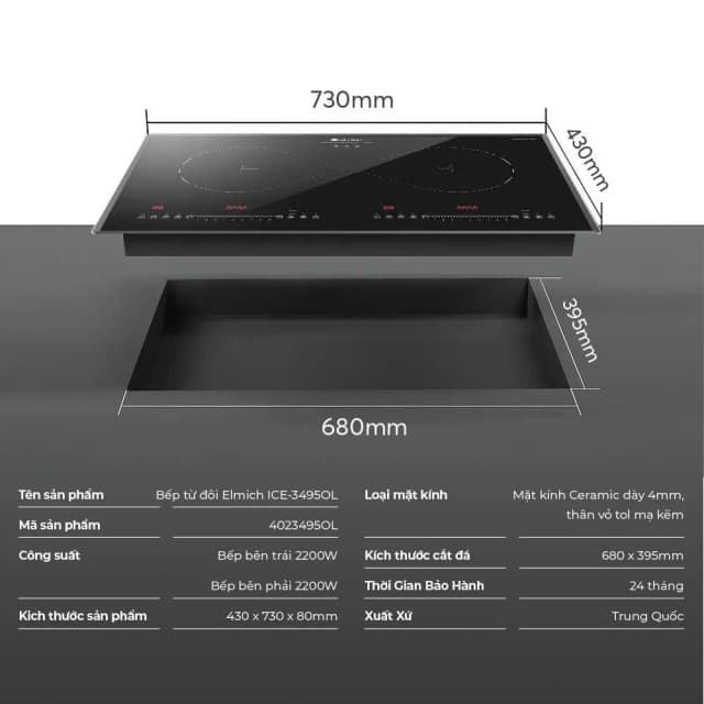 So sánh giá Bếp từ đôi âm Elmich ICE-3495OL 4400W rẻ nhất? - Ảnh 10