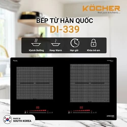 Top 1 so sánh giá Bếp từ đôi âm Kocher DI-339 Pro 5000W - Tìm sản phẩm giá rẻ nhất - Ảnh 11