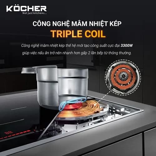 Top 1 so sánh giá Bếp từ đôi âm Kocher DI-339 Pro 5000W - Tìm sản phẩm giá rẻ nhất - Ảnh 14